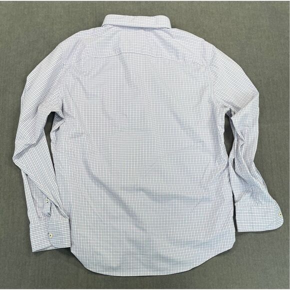 UNTUCKit Button Down Shirt Men‎ XL Blue Classic Check Plaid Long Sleeve Stretch - Picture 6 of 7